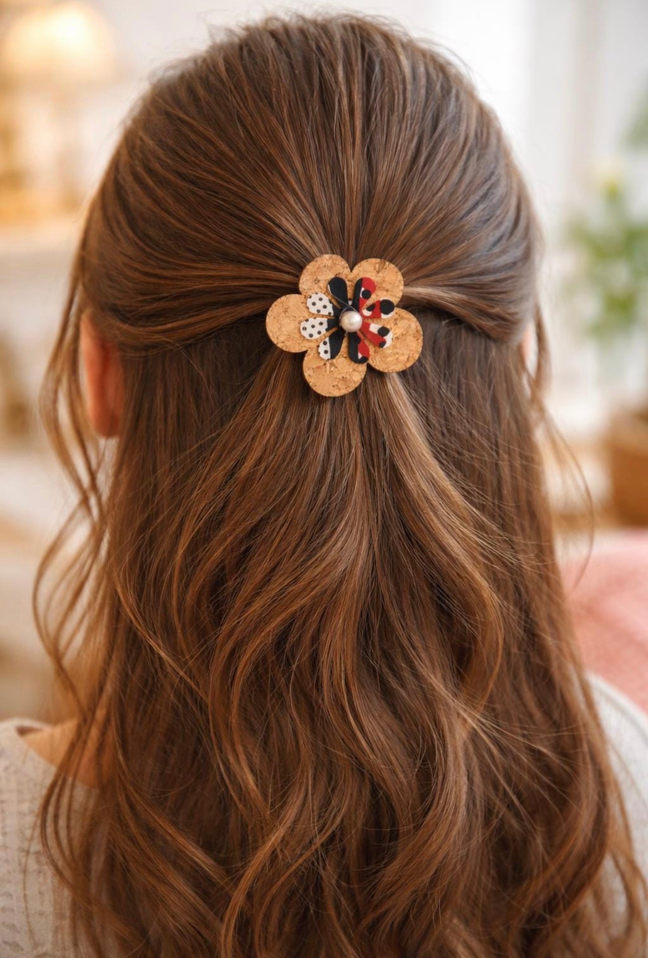 Elastico Fiore in Sughero Sardegna – Accessorio Capelli e Bracciale Donna | Artigianato Sardo, Idea Regalo Handmade