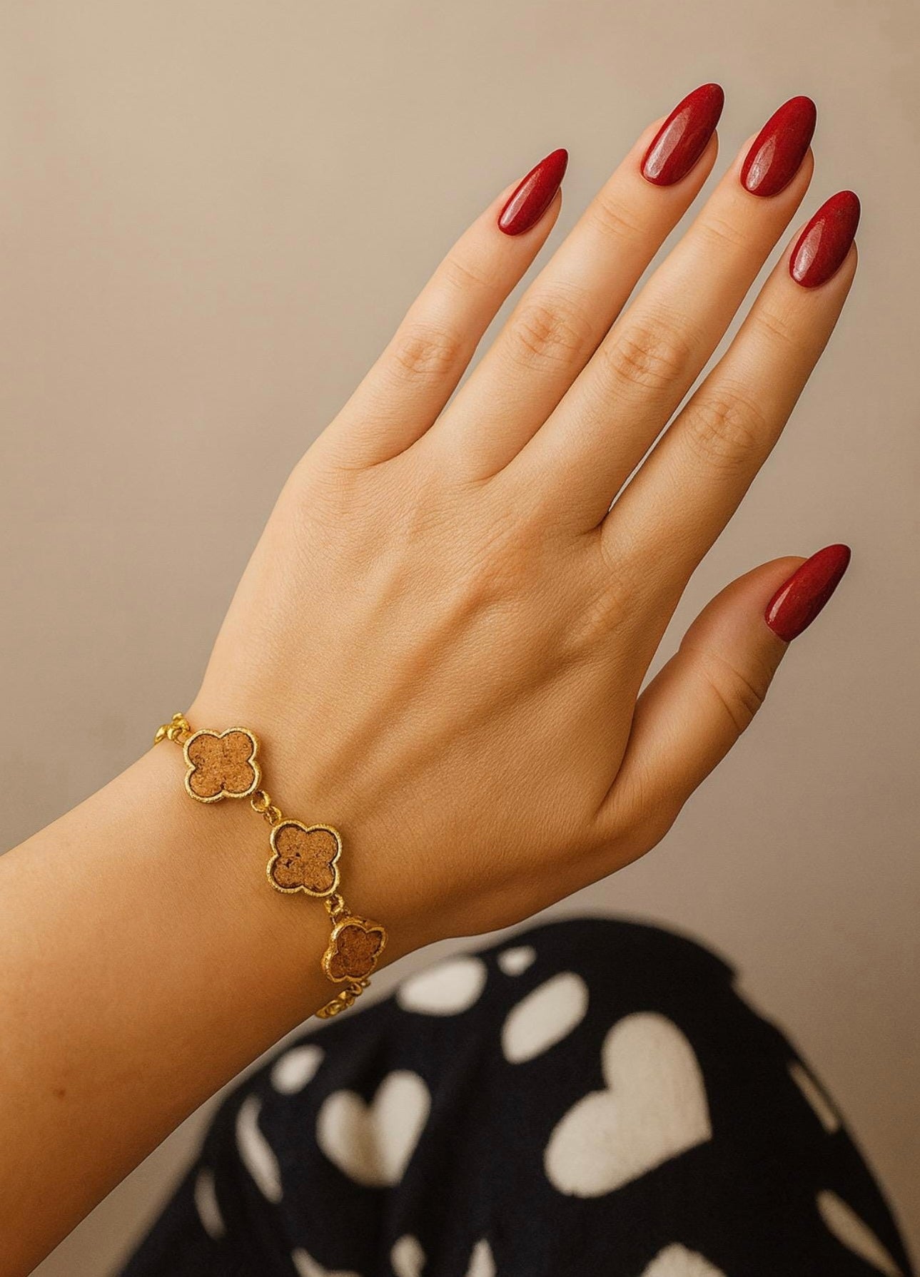 Bracciale Charm in Sughero acciaio senza nichel